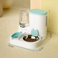 Distributeur automatique de nourriture pour animaux de compagnie en plastique, gravité 2 en 1, pour grands chiens et chats, avec base antidérapante, non électrique, utilisation en intérieur