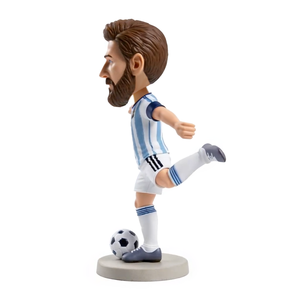 Statuette Bobble Head in Resina Stile Folk Art di Calciatori Famosi per Decorazione da Tavolo, Regalo da Collezione Artistico - Product Image 4