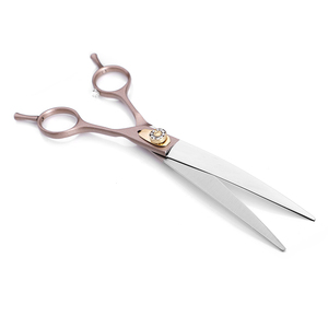 Professionale di rosa oro curvo lama nuovo disegno di tensione cnc vite pet grooming forbici per il cane taglio di capelli MX236 - Product Image 3