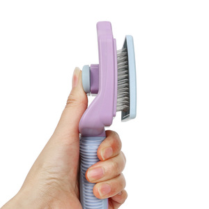 Cepillo de deshedding para mascotas con liberación de botones-Base de masaje de perlas para el cuidado de gatos y perros - Product Image 4