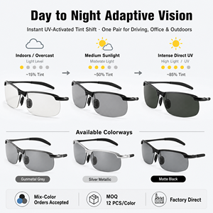 High Quality Custom Metal Polarized <strong>Night</strong> Vision <strong>Glasses</strong> Dark <strong>Driving</strong> <strong>Glasses</strong> Photochromic Sunglasses for Day and <strong>Night</strong> - Product Image 3