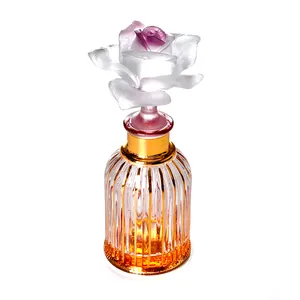 Лидер продаж 2021, новый благоприятный высококачественный роскошный стеклянный флакон парфюма с крышкой для цветов