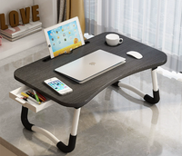 Petit support d'ordinateur portable de bureau pliant en bois de dessin animé pour le bureau à domicile ou la salle de classe