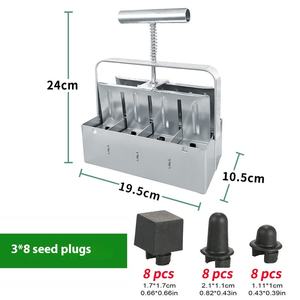 Vasi Fioriere Manuali a Doppia Fila in Acciaio Inossidabile Zincato Classici Eco-compatibili da 1-3L per Semina e Giardinaggio - Product Image 2
