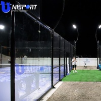 Terrain de padel professionnel de haute qualité 2024, 10x20m, panoramique