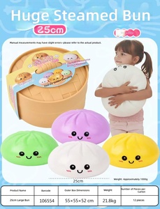 Jouet Squishy Géant Anti-Stress en Forme de Boulette et de Pain Vapeur, 25 cm, Grand Format, pour Soulager l'Anxiété, Idéal pour les Fêtes - Product Image 6