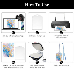 Porta Tarjetas de Identificación de PU Sublimable con Cordón, 3 Colores, Imprimible por una Cara, para Impresión por Transferencia de Calor - Product Image 6