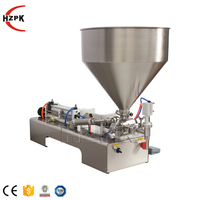 HZPK semi-automatique petit piston boisson miel shampooing cosmétique en plastique peinture bouteille liquide pâte machine de remplissage