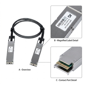 Câble DAC multi-longueurs conforme RoHS 800G à 2x400G OSFP112 avec <span class=keywords><strong>gaine</strong></span> extérieure PVC/LSZH Garantie 3 ans - Product Image 6