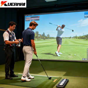 Ticari kapalı kullanım için kızılötesi dokunmatik ekranlı KUERMAI etkileşimli AR <span class=keywords><strong>Golf</strong></span> simülatörü - Product Image 1