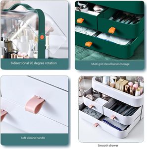 Boîte de rangement en plastique pour maquillage, pinceaux, rouges à lèvres, masques, boîte de rangement en acrylique pour cosmétiques, boîte de rangement pour bijoux, organisateur de maquillage - Product Image 5