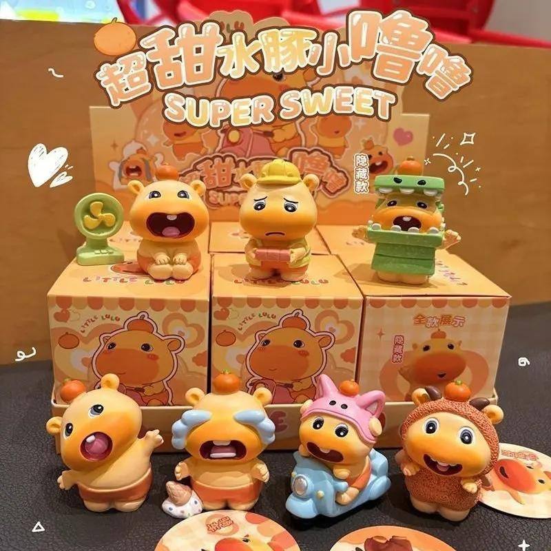 Boîte surprise Capybara Lulu, lot de six articles.