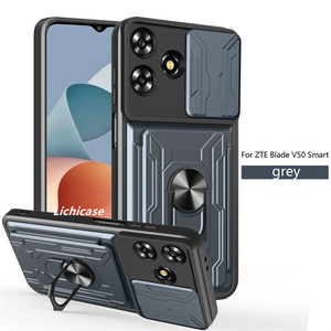Lichicase Phong Cách Thiết Kế Vô Hình Xe Túi Giữ Từ Trường Hợp Armor Cho Zte Blade A56 Chống Sốc Vỏ Điện Thoại - Product Image 3