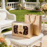 Boîte Cadeau Personnalisable en Carton pour 4, 6 ou 8 Dattes, Chocolats, Truffes – Emballage Magnétique avec Séparateurs pour Dattes de Dubaï et Ramadan