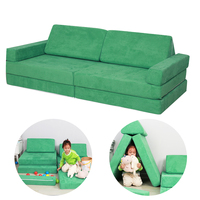 Muebles de Combinación Libre, Sofá de Espuma Multifuncional para Bebés, Sofá Cama Plegable, Juego de 8 Muebles para Sala de Estar
