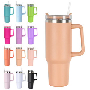 40oz Wholesale Tumbler Vacuum Insulated Thermos Custom Travel Cup Stainless Steel Tumbler With Handle Coffee Mugs