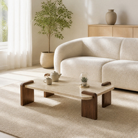 Table basse rectangulaire de style scandinave, nouvelle collection, pour appartement, salon, table à thé et à café