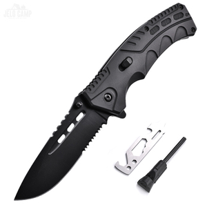 OEM Outdoor Survival Kit Fire Starter Emergency Whistle <b>LED</b> <b>Flashlight</b> Hunting Multi Tool Tactical Survival Knife - Product Image 2
