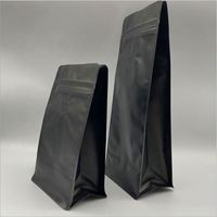 Herbruikbare aluminiumfolie koffiezakjes 250g 500g Biologisch afbreekbare zak met platte bodem, ventiel en ritssluiting