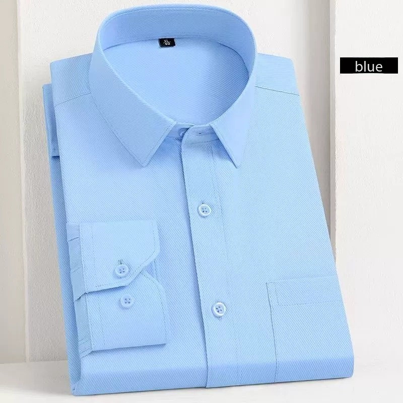 Con tasca in twill blu