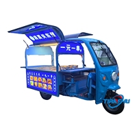 Kiosque mobile de petite abeille vendant des produits de canard brochettes frites camion de nourriture