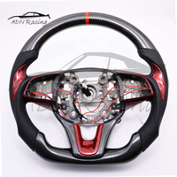 Volant de voiture personnalisé en fibre de carbone noire pour Hyundai Genesis G70 G80 2018-2023