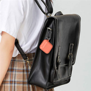 Étui <span class=keywords><strong>Airpods</strong></span> 1/2 en Silicone souple, design fluide, avec mousqueton, coque avec crochet - Product Image 6