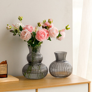 Jarrón de Vidrio a Rayas Creativo, Moderno, para Mesa, Hidropónico, para Flores - Product Image 4