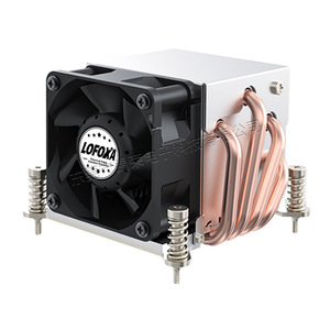 Refroidisseur de serveur Lofoka Lga2011, 4 caloducs, dissipateur thermique en cuivre et aluminium, ventilateur 60x60x25mm pour châssis - Product Image 1
