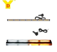 YD 35-Zoll-COB-LED-Blitzlichtleiste | Notfall-Gefahren warnung, blinkende Modi | Saugnapf halterung, Auto licht zubehör