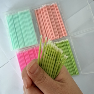 Applicatori Micro di Alta Qualità, 100 Pezzi per Scatola, Mini Spazzole Colorate in Cotone per Trucco e Cura Personale - Product Image 3