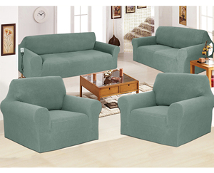 Jacquard Knitted Elastic Modern Solid <b>Sofa</b> Slipcover Three-Seat Protective <b>Stretch</b> Customizable Color 180-235CM Width - Product Image 2