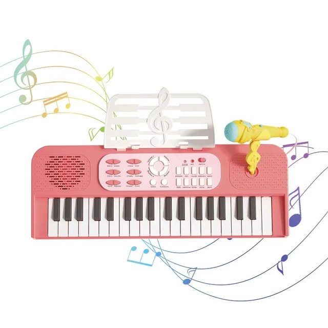Portable Musical Instruments 37 Keyboard Instrument Education Music Toy With Microphone Electric Piano for Kids