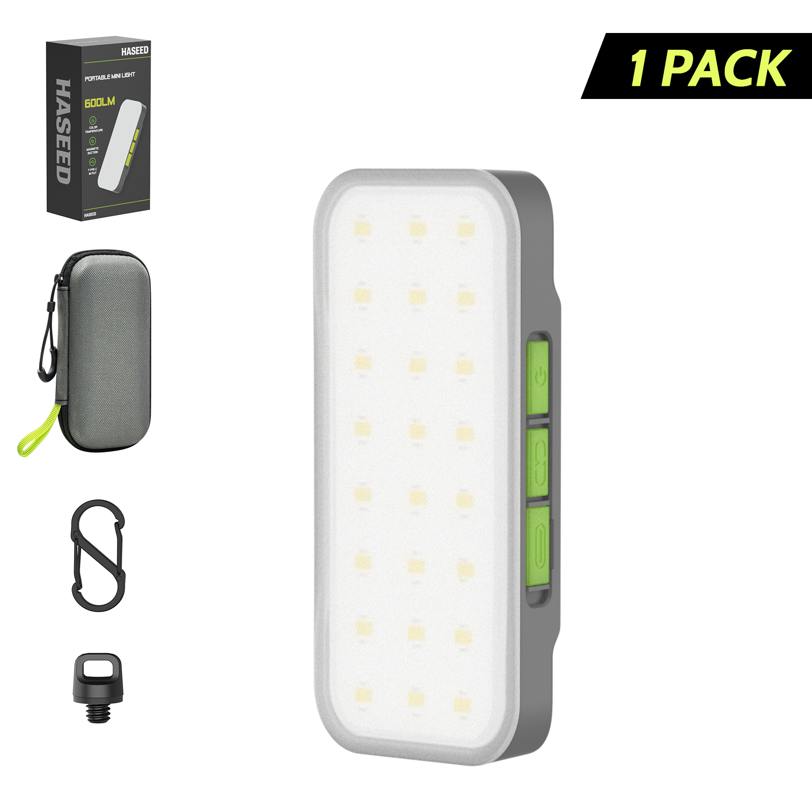 Azocek Portable Rechargeable LED Work Light 600 Lumens IP20 Rated Dimmable Magnetic Mount Workshop Use 5 Color Temps 5