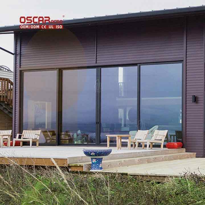 View of Aluminium Folding Patio Doors Floor to Ceiling Glass Sliding Doors ...