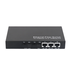 Convertidor de Fibra Óptica OEM y ODM de Fábrica, 2 Puertos de Fibra + 3 Puertos RJ45 SC 10/100M, Transceptor Óptico, Switch Ethernet - Product Image 3