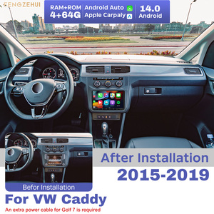 Reproductor Multimedia para Auto, Radio Estéreo para <span class=keywords><strong>VW</strong></span> Caddy 2015-2019 2.0tdi, Sistema de Estéreo para Auto, Pantalla IPS de 4 Núcleos y 64G, Reproductor de DVD con DSP - Product Image 1