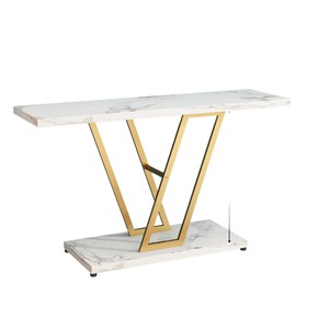 Mesa de Entrada con Estante de Almacenamiento para el Hogar, Estilo Moderno Minimalista de Lujo, Mesa para Recibidor - Product Image 3