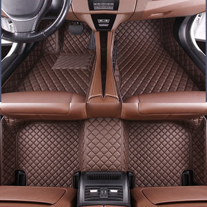 Tapis de sol de voiture 5D en cuir de luxe sur mesure, imperméables, pour <span class=keywords><strong>Nissan</strong></span> <span class=keywords><strong>Qashqai</strong></span> X-Trail, ensemble de 4 pièces, épais avec surpiqûres en diamant, intérieur - Product Image 4
