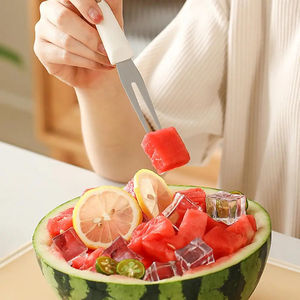 En gros, Ensemble d'outils de découpe et de sculpture de fruits en acier inoxydable, comprenant un coupe-pastèque et une fourchette - Product Image 6