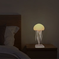 Lampe de lave méduse dansante LED RGB couleur changeante gelée poisson veilleuse lampe de chevet flottante pour enfants adultes