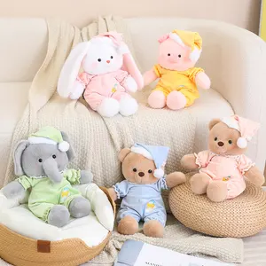 Yanxiannv Cpc Stuffed Doll Wholesale Stuffed Plush Toys Animal Plush Toys Good Night Series Sleeping Cap Teddy Bear