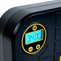 Compresseur d'air numérique compact 12V avec manomètre pour gonflage rapide des pneus de petite voiture, idéal pour les urgences routières