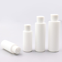 Bouteille souple plate en PE opaque avec bouchon à tourelle, vente en gros d'usine, emballage d'essai vide pour liquide vaisselle