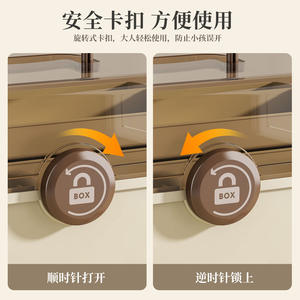 Boîte à médicaments portable en plastique blanc crème, boîte de rangement multicouche de grande capacité pour la maison, le dortoir, l'utilisation sur le bureau - Product Image 1