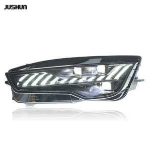 Ensemble de phares LED Jushun Audi A7 style RS, design en forme d'arête de poisson, 2011-2018, clignotants dynamiques, feux de jour - Product Image 3