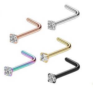 Élégant Anneau de Nez en Acier Inoxydable et Zircon pour <span class=keywords><strong>Femme</strong></span> Bijou de Corps Quotidien de <span class=keywords><strong>Piercing</strong></span> Nez Clou de Nez Zircone Cubique - Product Image 3