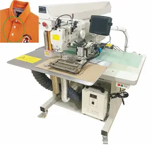 Máquina de coser con patrón de QS-3020-MW, máquina de coser frontal con solapa de camisa, polo, cierre frontal