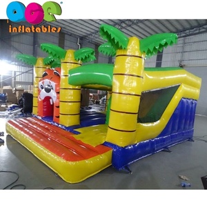 Castillo Inflable Comercial con Tobogán Temático de Jungla y Tigre, Combo de Brincolín para Niños con Palmera - Product Image 2