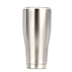 Stainless Steel Tumbler 30oz <b>Insulated</b> Travel <b>Mug</b> Silver Slim Waist Design - Product Image 5